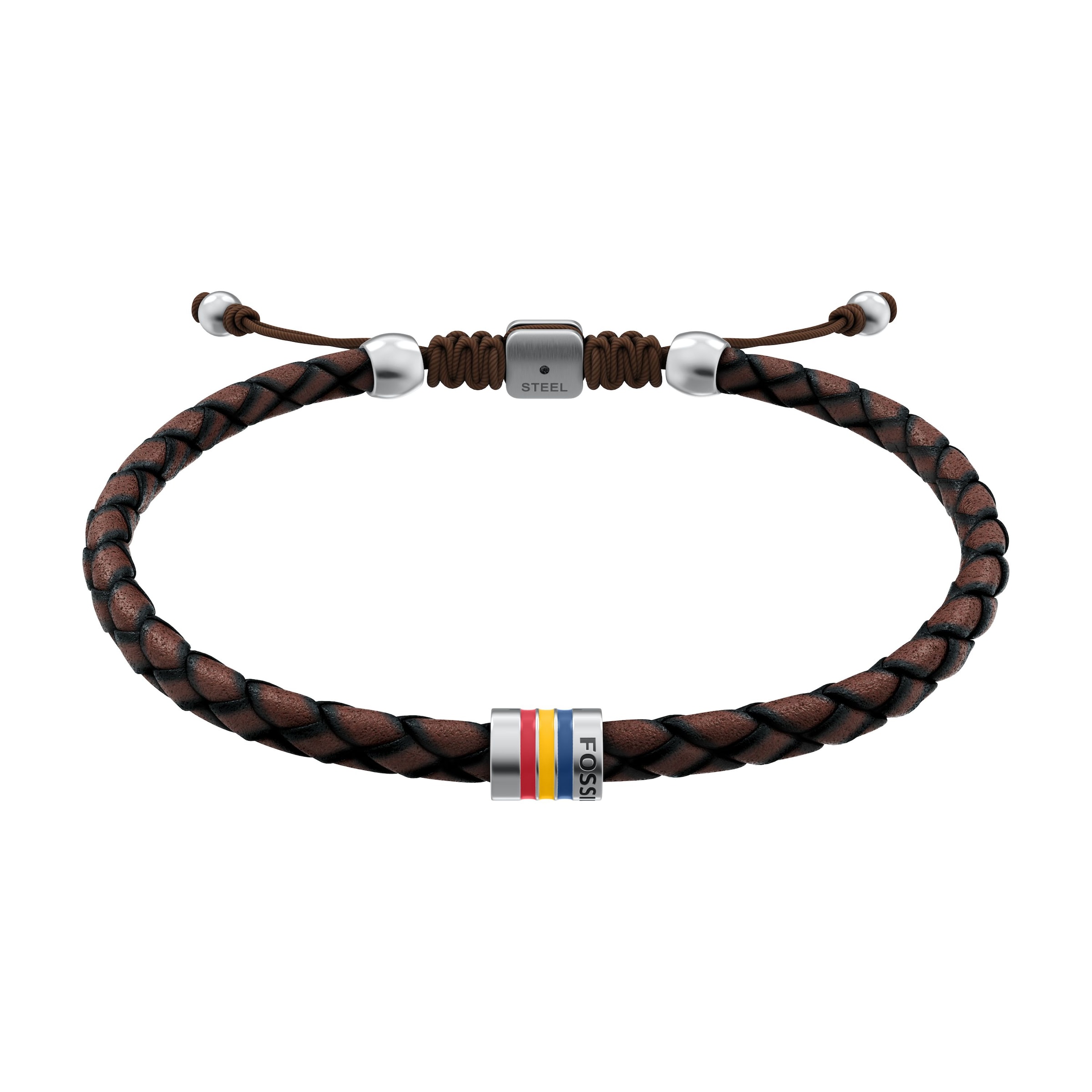 Bracelet 'EVERETT' FOSSIL en marron : devant