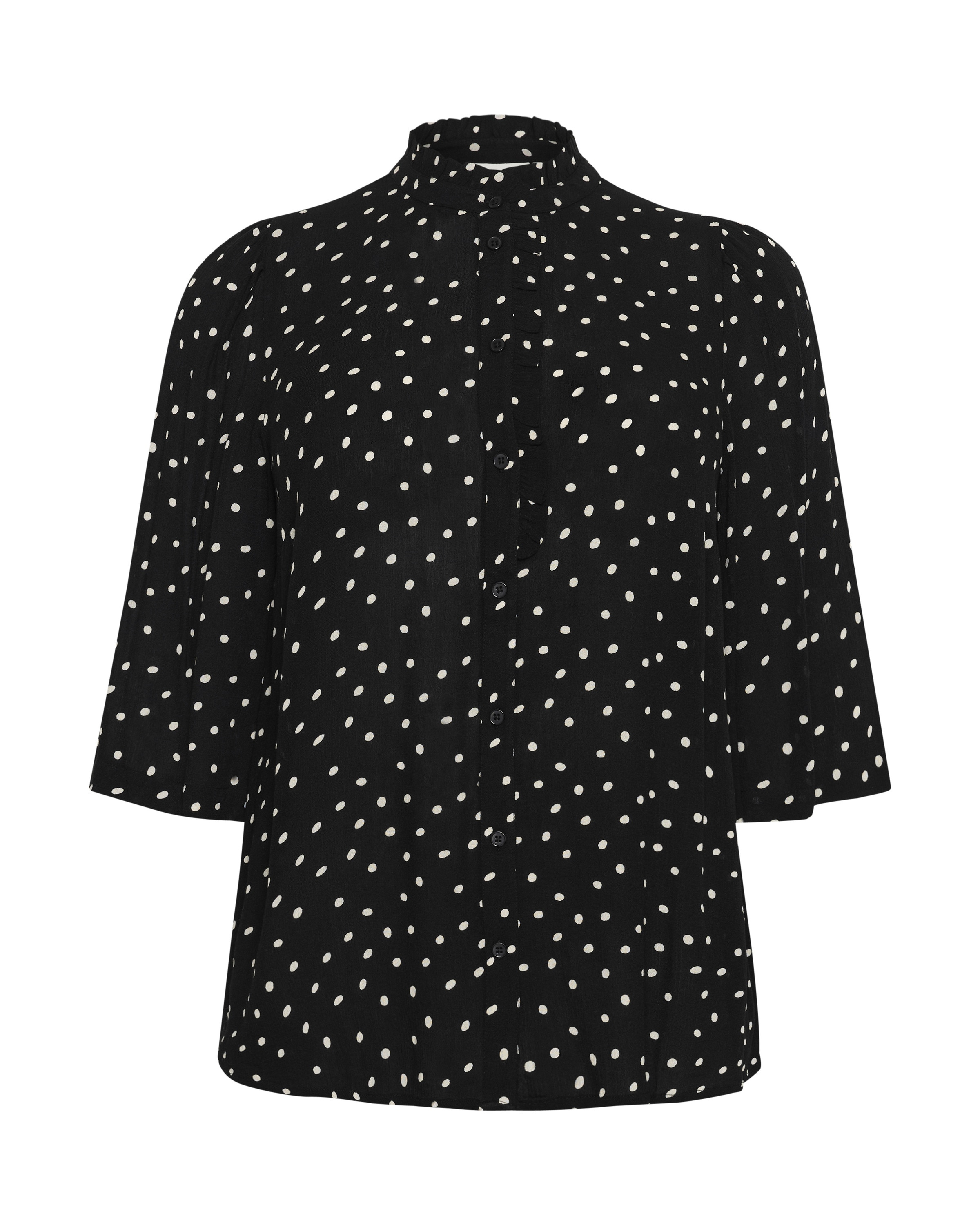 KAFFE CURVE Блузка 'KC Vilna' в Черный: спереди