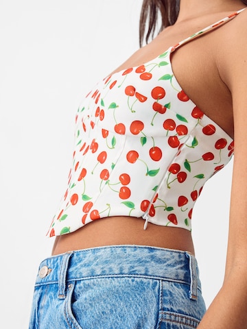 Bershka Top w kolorze biały