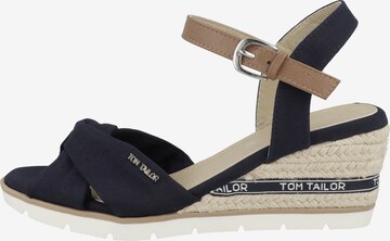 TOM TAILOR Sandalen met riem in Blauw