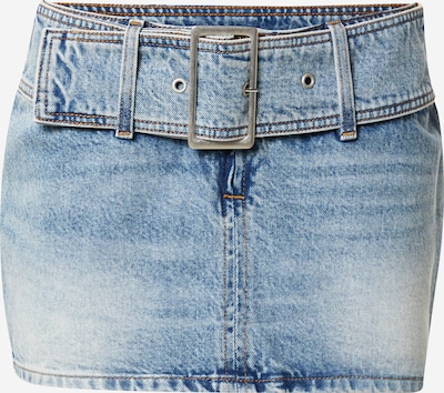 Monki Jupe en bleu denim, Vue avec produit