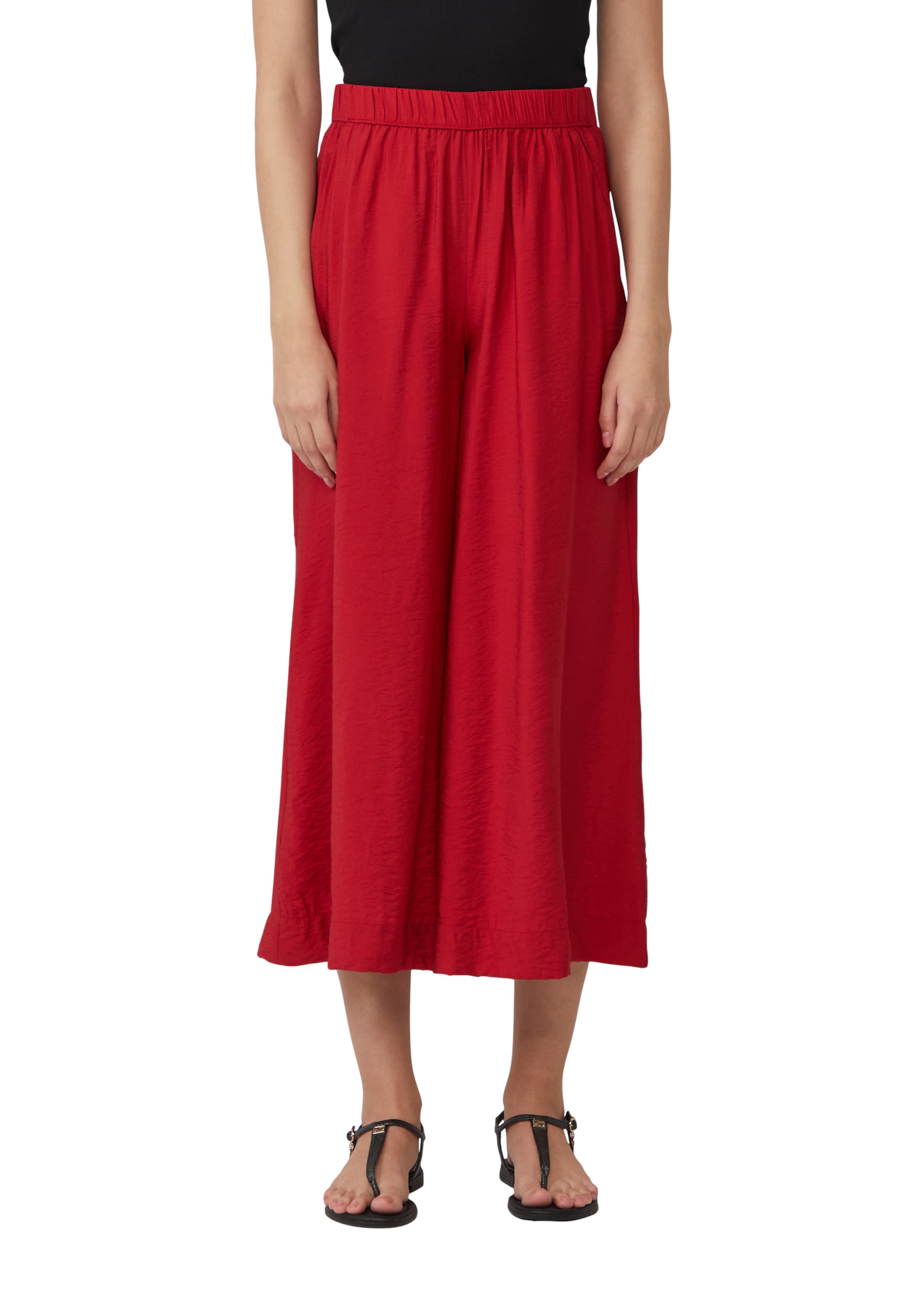 s.Oliver Wide Leg Hose in Rot: Vorderseite