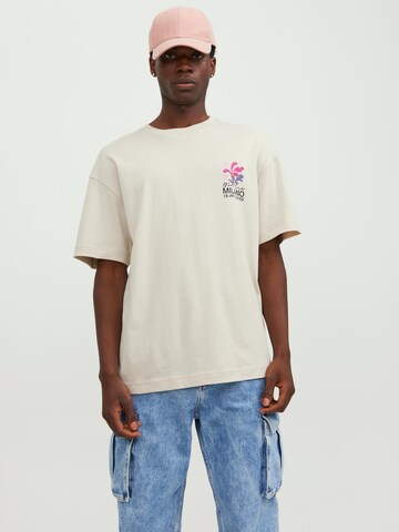 T-Shirt 'Capital' JACK & JONES en beige : devant