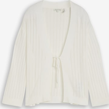 Cardigan TOM TAILOR en blanc : devant