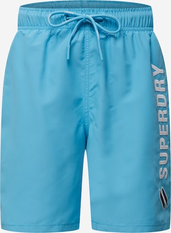 Pantaloncini da bagno di Superdry in blu: frontale