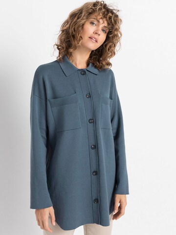 hessnatur Knit Cardigan in Blue: front