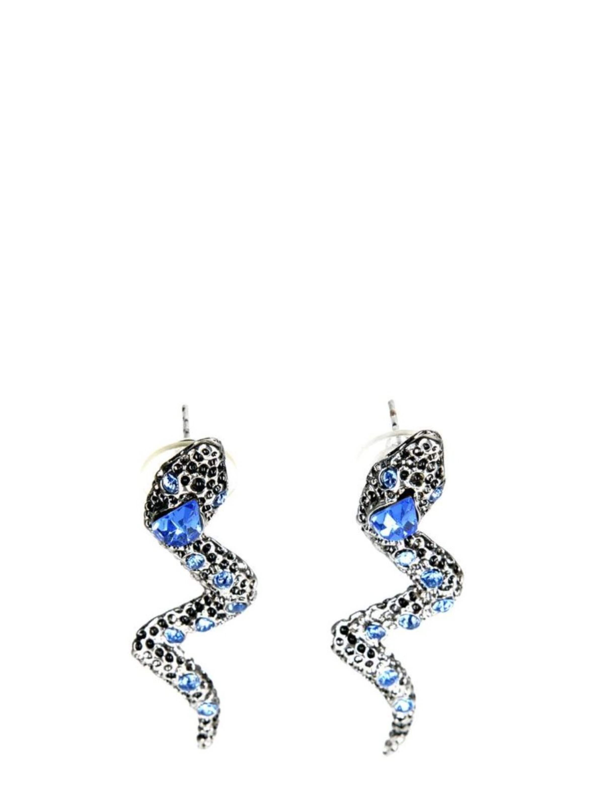 Addicted2 Náušnice 'Moire orecchini serpente blue' – modrá