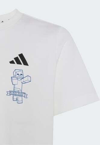 T-Shirt 'Minecraft' ADIDAS SPORTSWEAR en blanc