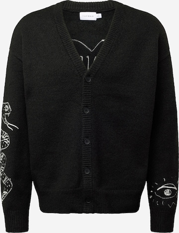 TOPMAN Strickjacke 'End Of Days' in Schwarz: predná strana