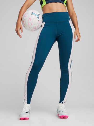 PUMA Skinny Urheiluhousut 'Individual BLAZE' värissä sininen: etupuoli