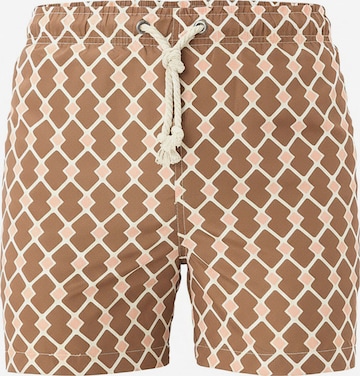 Gassa d'Amante Zwemshorts 'Portofino' in Bruin: voorkant