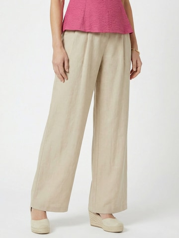 Guido Maria Kretschmer Women Wide leg Pleat-front trousers 'Emmy' in White: front