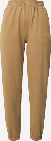Athlecia Tapered Workout Pants 'Asport' in Brown: front