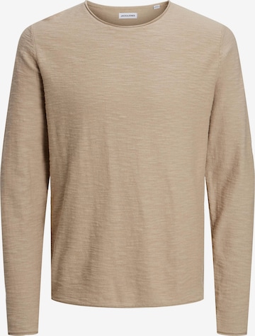 Pullover 'Slub' di JACK & JONES in beige: frontale