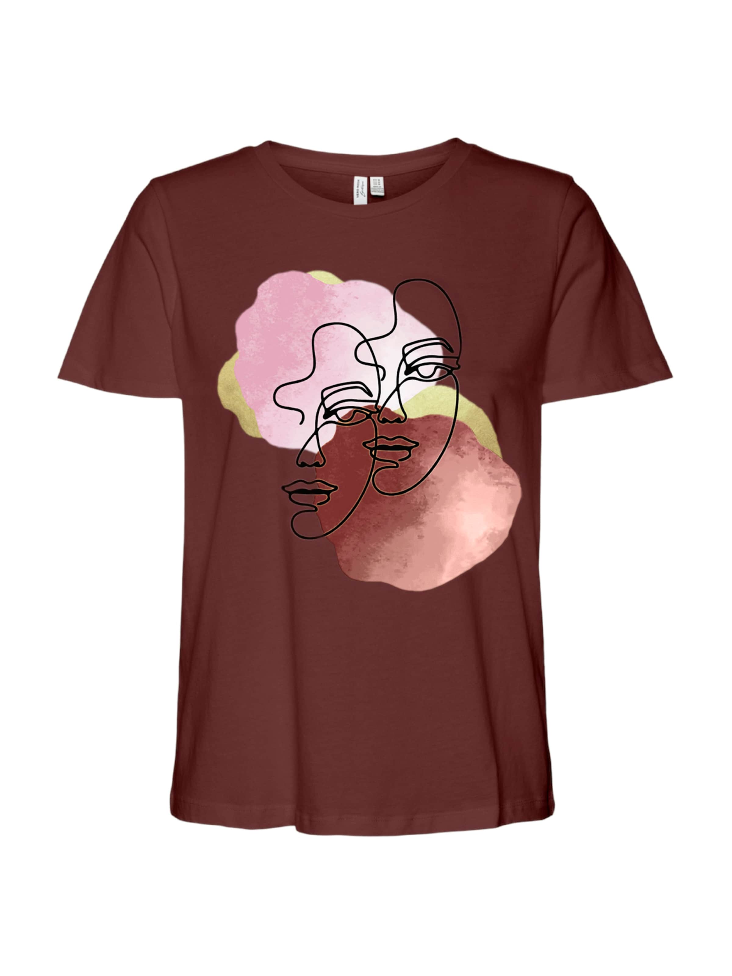 VERO MODA Μπλουζάκι 'VMDIFACEY' σε κόκκινο: μπροστά