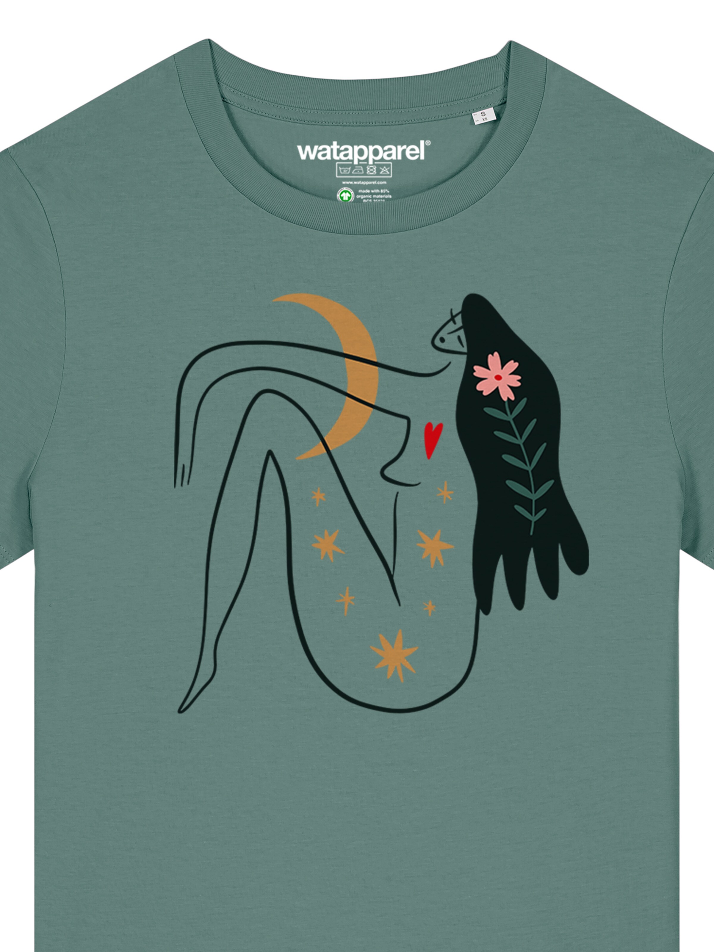 T-shirt 'Love And Flex' Watapparel en vert