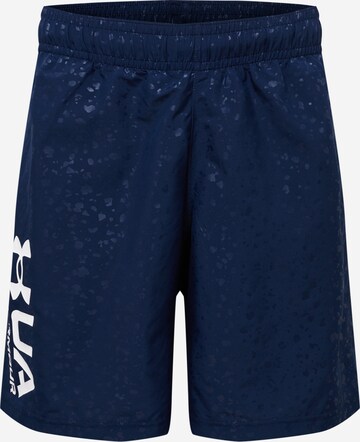 UNDER ARMOUR Workout Pants in Blue: front