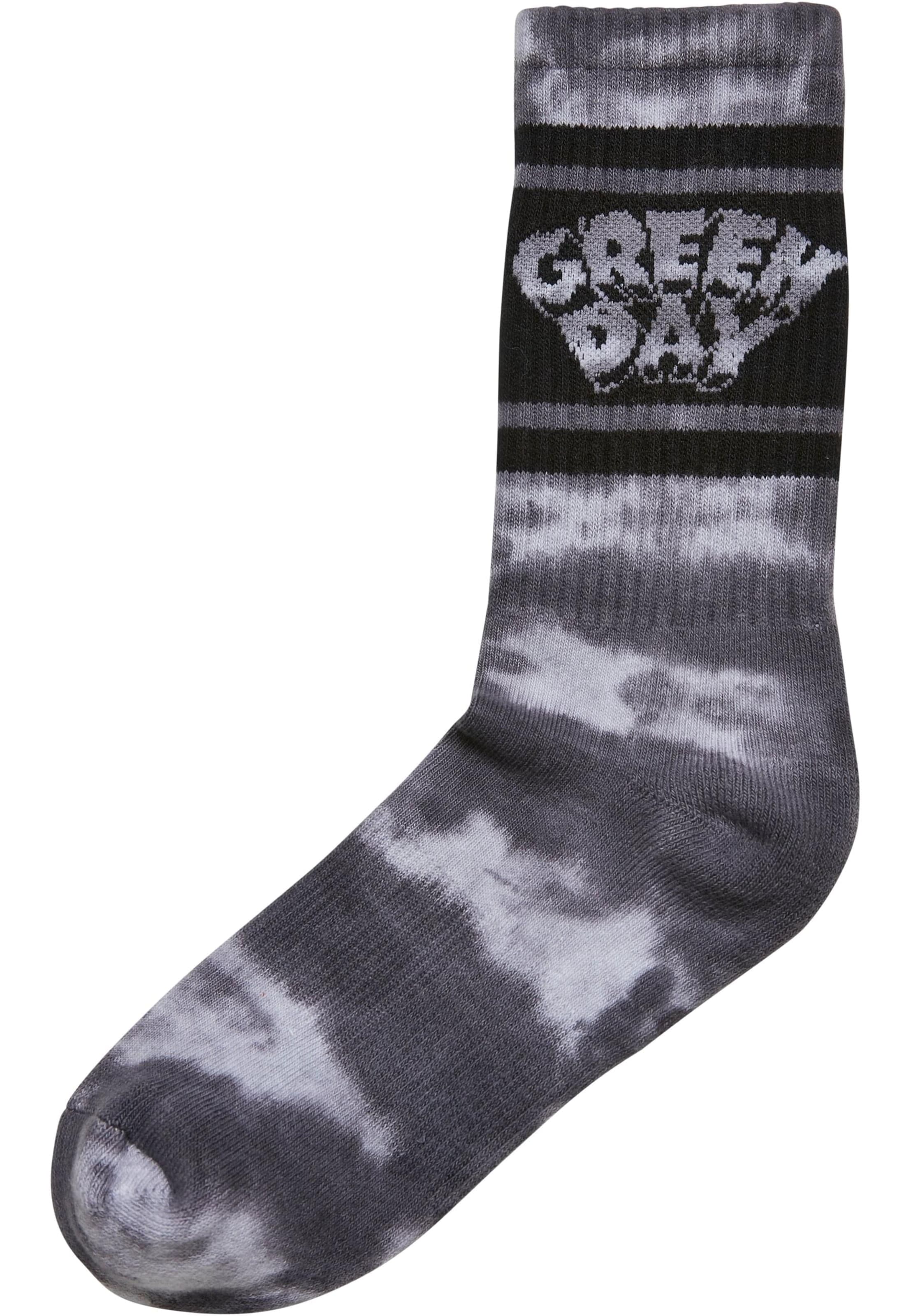 Merchcode Sokker 'Green Day Tie Die' i grå