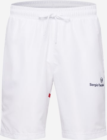 Sergio Tacchini Regular Sportbroek 'PLUG' in Wit: voorkant