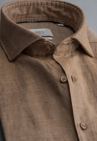 ETERNA Comfort fit Button Up Shirt in Brown