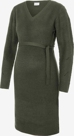 MAMALICIOUS Knitted dress 'Lina' in Green: front