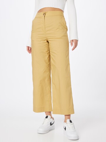 Wide Leg Pantalon 'Roberta' modström en jaune : devant