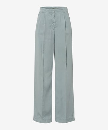 BRAX Regular Pleat-Front Pants 'Maine' in Green: front