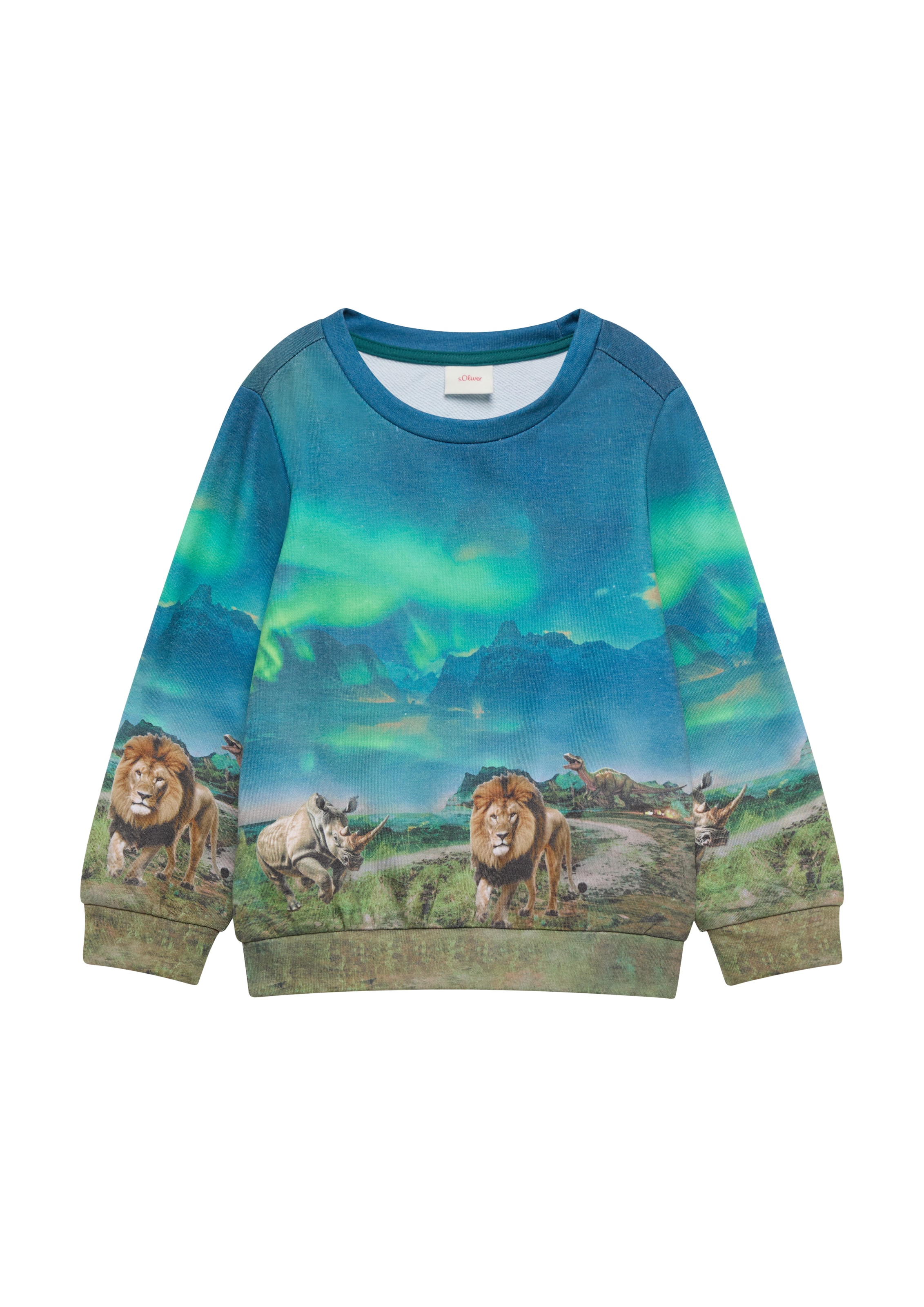 s.Oliver Sweatshirt in Blauw: voorkant