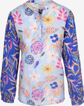 VICCI Germany Bluse mit V-Ausschnitt in Blau: Vorderseite