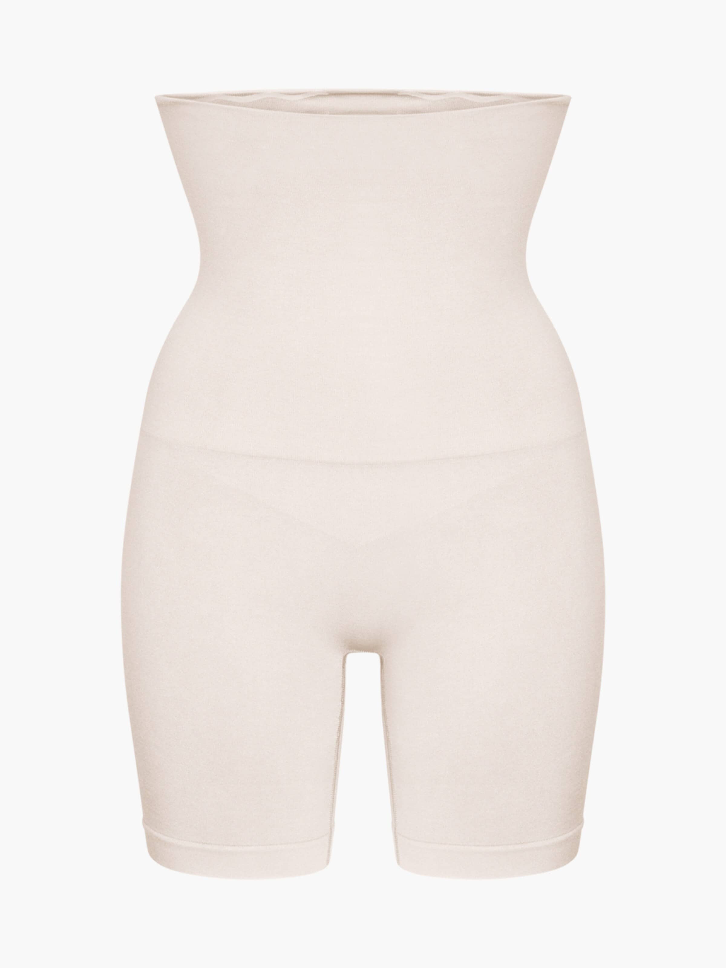 cfab (formerly creamy fabrics) Shaping pant 'High Waisted Shaping Shorts' in Beige: front