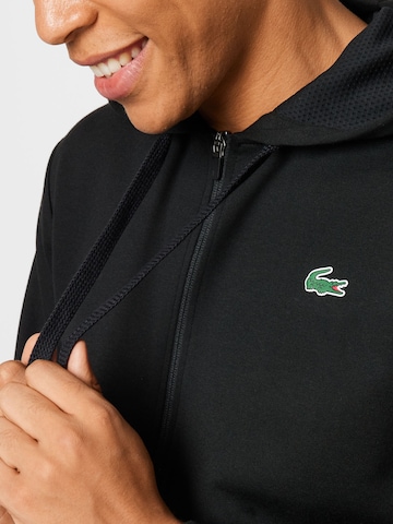 Lacoste Sport Athletic Zip-Up Hoodie in Black