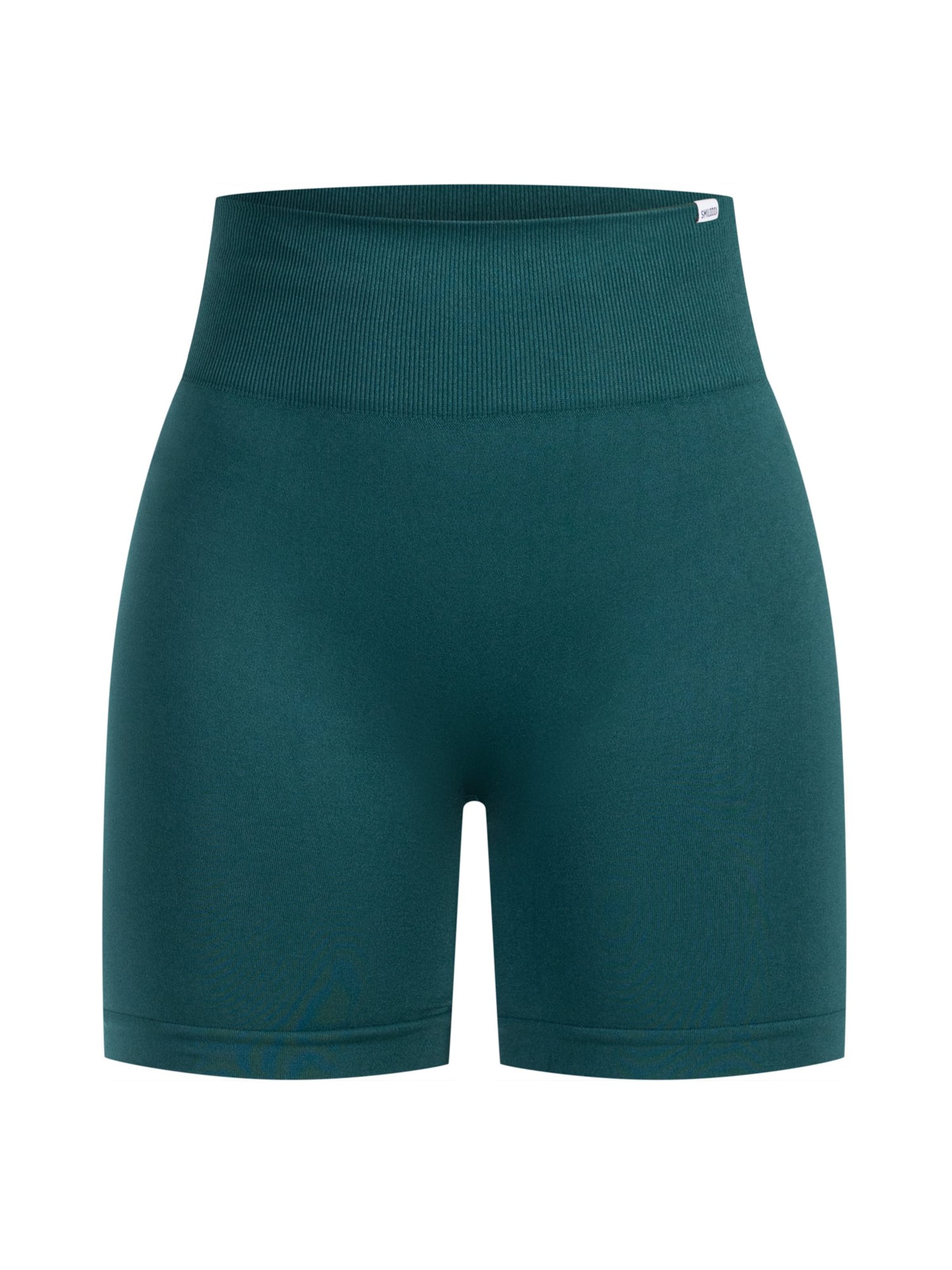 Smilodox Amaze Scrunch Seamless Shorts in Grün: Vorderseite
