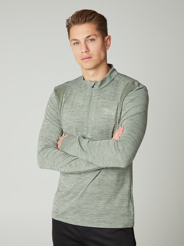 PROTEST Athletic Sweatshirt 'PRTSTRAYED' in Green: front