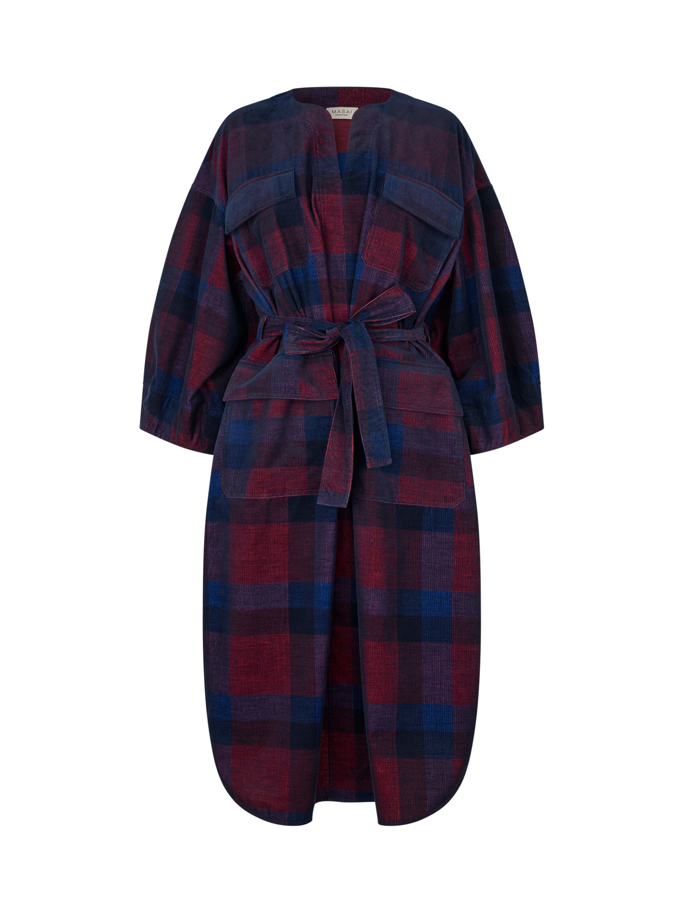 Robe Masai en bleu : devant