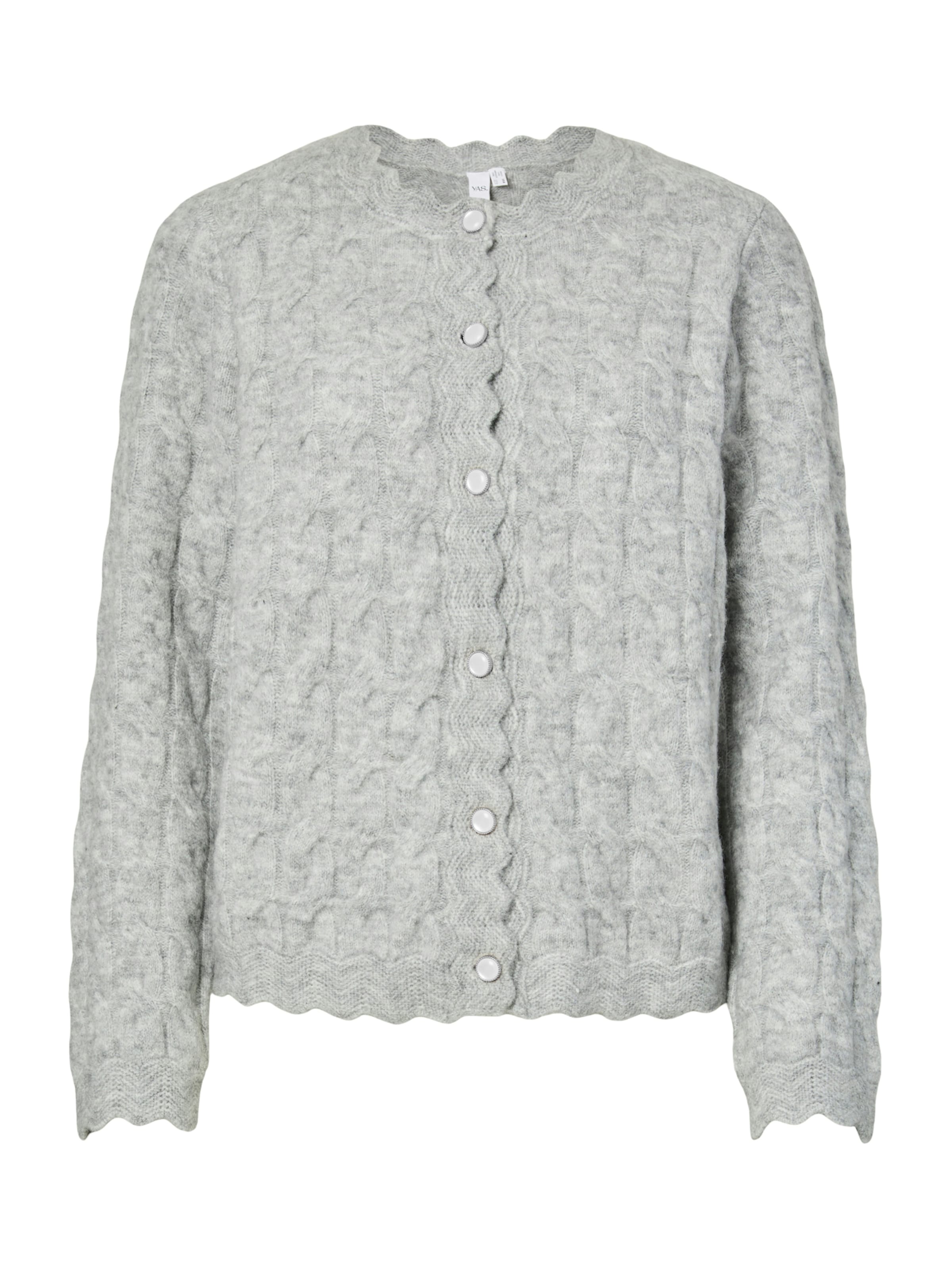 YAS Knit cardigan 'YASBUBERA' in Grey: front