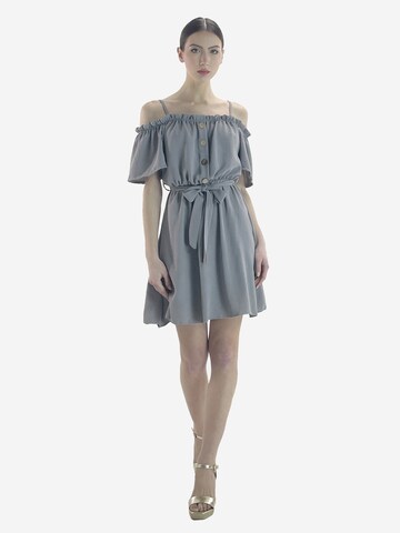 Elara Kleid in Grau: Vorderseite