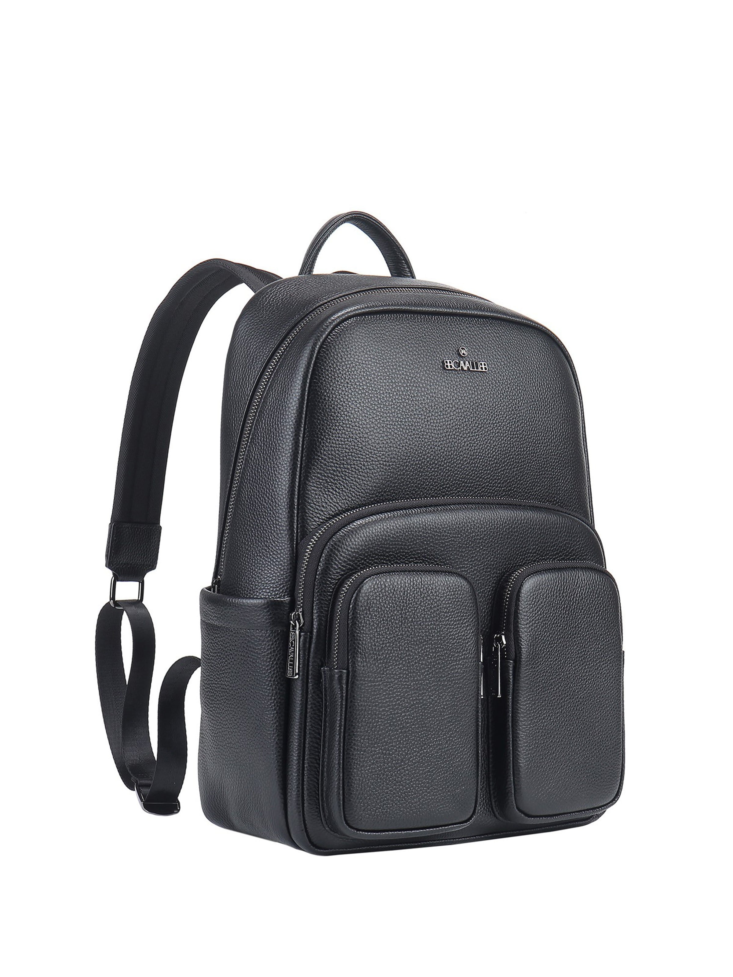 Zaino 'Zaino Vera Pelle B Cavalli - Chiusura Zip 42x30x13 cm' di B. Cavalli in nero