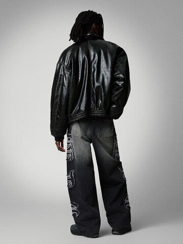 Bershka Baggy Дънки в черно