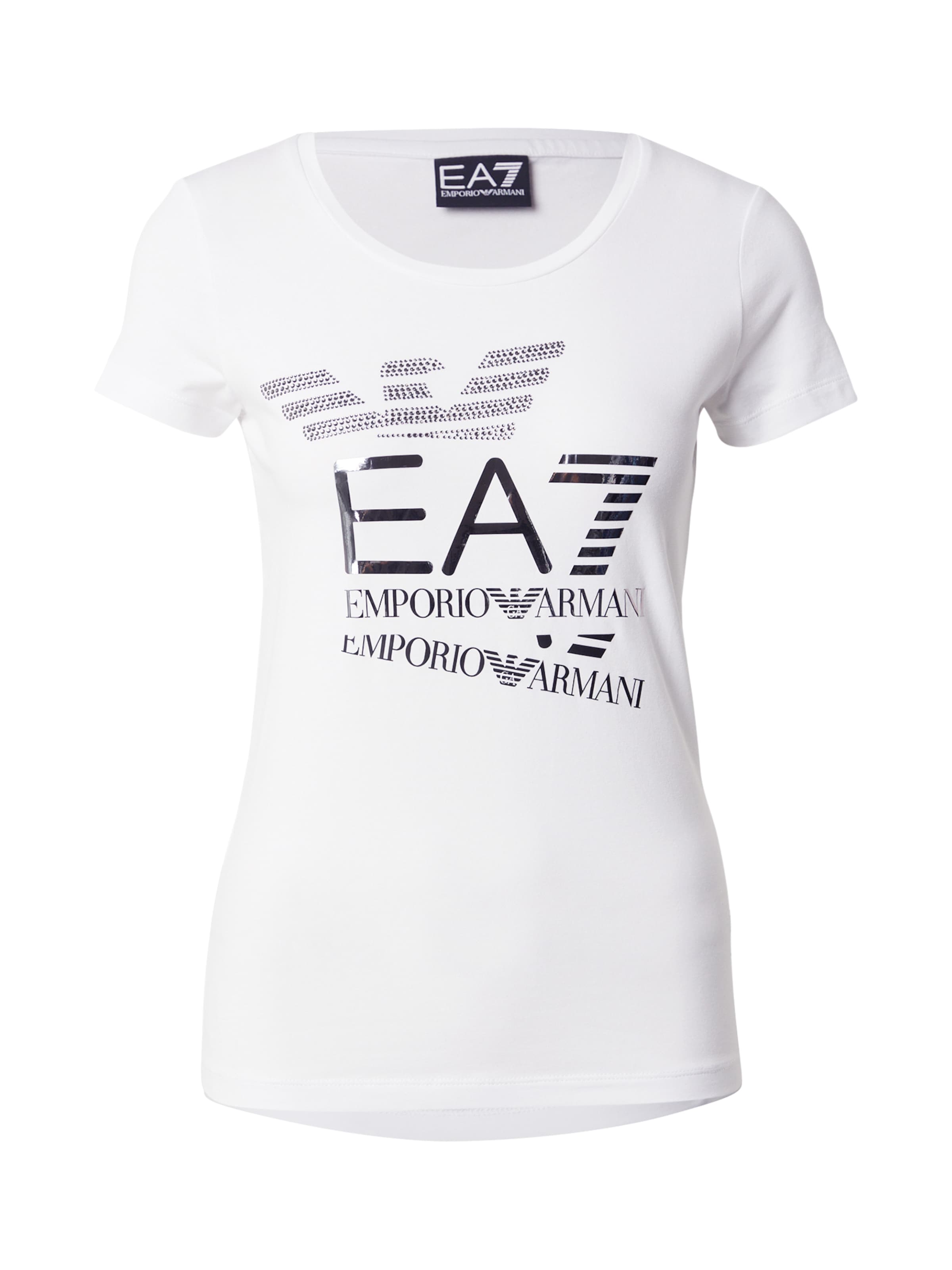 EA7 Emporio Armani Тениска в сребърно / бяло, Преглед на продукта