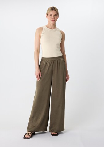 Wide Leg Pantalon COMMA en marron : devant