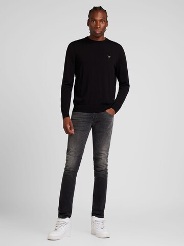 GUESS Pullover 'Dane Tech' in Schwarz