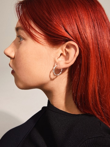 Boucles d'oreilles 'Naja' Pilgrim en argent : devant