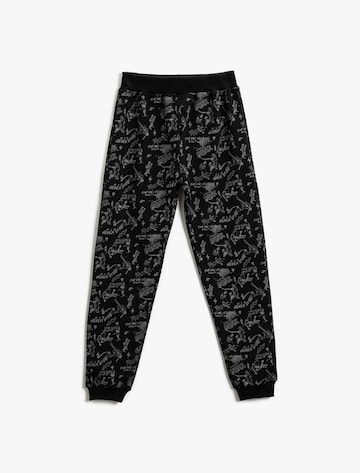 Koton Tapered Trousers in Black: front