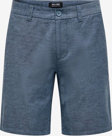 Regular Pantalon chino 'Mark' Only & Sons en bleu : devant