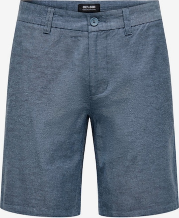 Only & Sons Normální Chino kalhoty – modrá: přední strana