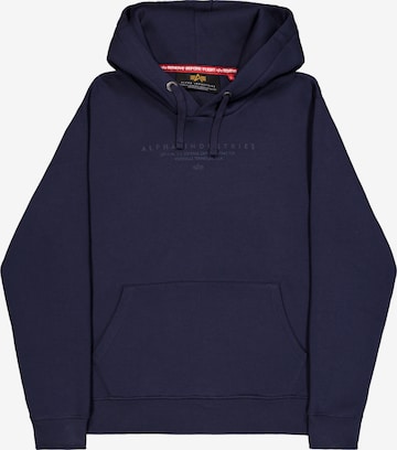 ALPHA INDUSTRIES Sweatshirt 'Dtm' in Blau: Vorderseite