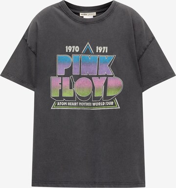 Pull&Bear T-Shirt 'PINK FLOYD MOTHER WORLD' in Grau: predná strana