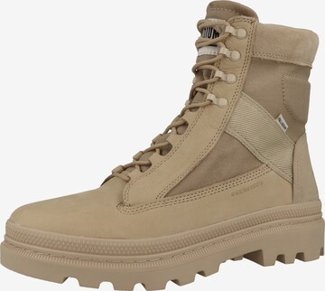 Palladium Veterboots in Beige: voorkant