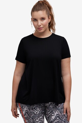 T-shirt Ulla Popken en noir : devant