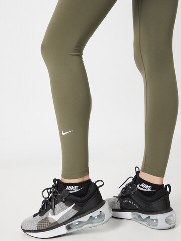 NIKE Skinny Workout Pants 'One' in Green